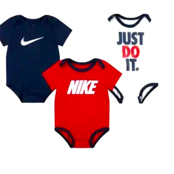 Nike Baby Boy's Long Sleeve Bodysuits Size new born Black/White 3-Pack Set - Picture 6 of 13